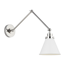 VC Studio Collection CW1151MWTPN - Wellfleet Double Arm Cone Task Sconce