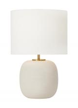 VC Studio Collection HT1071MC1 - Hable Fanny 1-Light Table Lamp in Matte Concrete with White Linen Fabric Shade