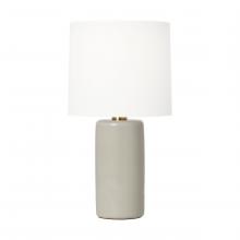 VC Studio Collection BT1101SHG1 - Barbara Barry Shanghai 1-Light Table Lamp in Shellish Grey Finish with White Linen Fabric Shade