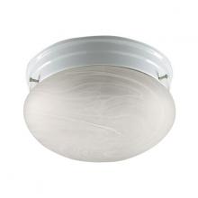 Russell Lighting 319-098 - White Faux Glass Mushroom Flush Mount