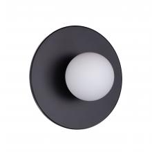 Russell Lighting WL7072/BK - Playa - 1 Light Wall Light in Black with Opal Glass