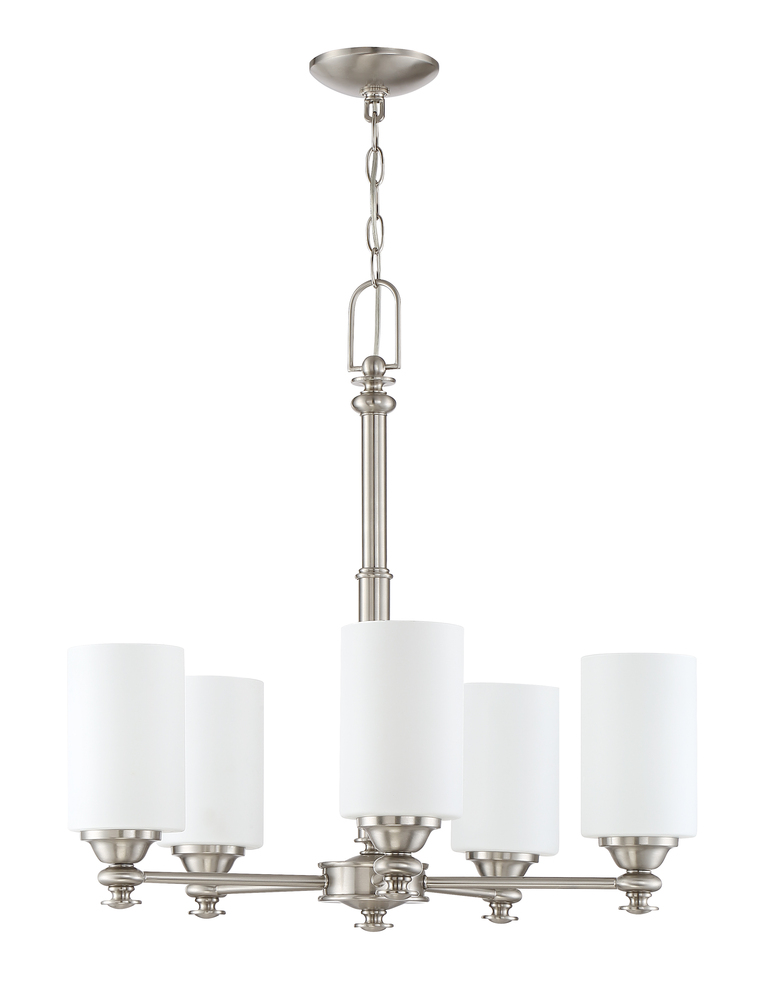 Dardyn 5 Light Chandelier in Brushed Polished Nickel