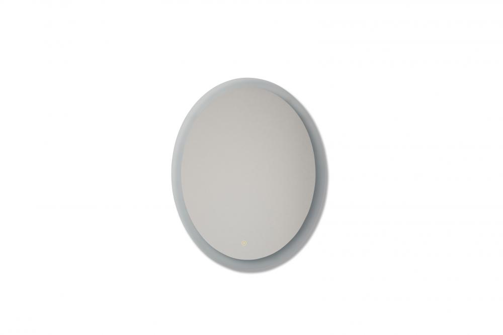 30” x 24” x 1.8” Oval LED Mirror, defogger & dimmer, 3000K/4000K/5000K