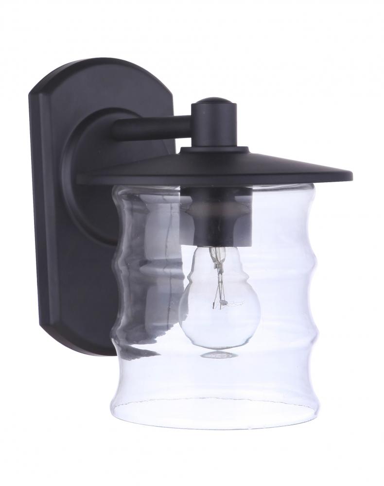 Canon 1 Light Medium Outdoor Wall Lantern in Midnight