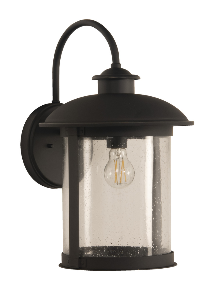 O'Fallon 1 Light Large Outdoor Wall Lantern in Dark Bronze Gilded