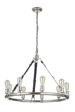 Craftmade 48129-PLN - Huxley 9 Light Chandelier in Polished Nickel