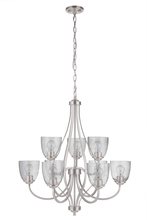 Craftmade 49929-BNK - Serene 9 Light Chandelier in Brushed Polished Nickel