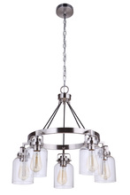 Craftmade 53625-BNK - Foxwood 5 Light Chandelier in Brushed Polished Nickel