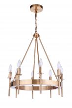 Craftmade 54328-SB - Larrson 8 Light Chandelier in Satin Brass