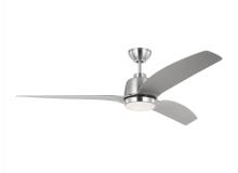 VC Fan Collection 3AVLR60BSD - Avila 60 LED Ceiling Fan in Brushed Steel with Silver Blades and Light Kit