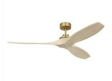 VC Fan Collection 3CLNSM60BBSWWO - Collins Smart 60 Ceiling Fan in Burnished Brass with Washed White Oak Blades