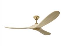 VC Fan Collection 3MAVSM60BBSWWO - Maverick Smart 60 Ceiling Fan in Burnished Brass with Washed White Oak Blades